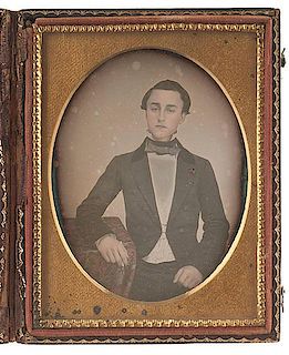 Quarter Plate Daguerreotype of College Student J.K. Miller, Shippensburg, PA, Accompanied by His Pocket Diary 