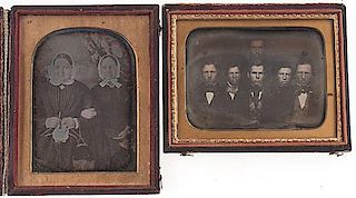 Two Fine Quarter Plate Daguerreotypes 
