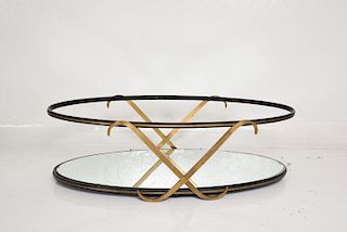 Midcentury Mexican Modernist Oval Coffee Table after Arturo Pani