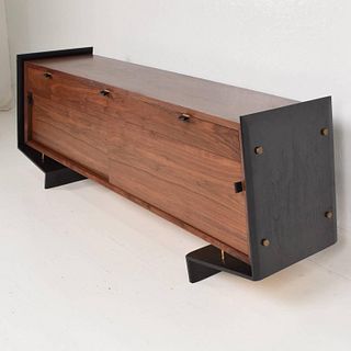 1/1 Custom Built Contemporary Sculptural Floating Credenza by Pablo Romo