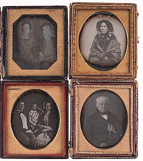 Four Sixth Plate Daguerreotypes 