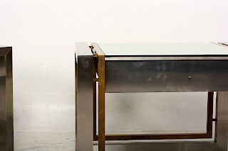 Arturo Pani Stainless Brass Side Tables