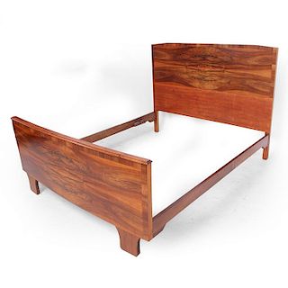 Italian Bed Frame with Exotic Wood