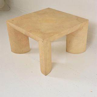Mid-Century Modern Goatskin Coffee Table Style of Karl Springer