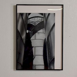 Modern Abstract Architectural Black & White Pencil & Paper Signed Jeanine Stern