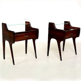 Pair of Italian Bed Side Tables or Nightstands after Ico Parisi