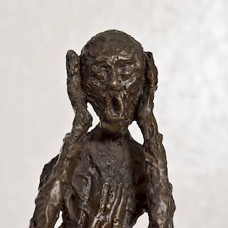 Bronze Sculpture "The Scream" Edvard Munch Midcentury