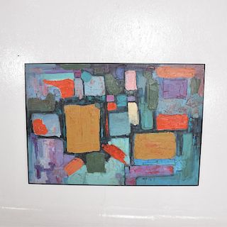 Modern Abstract Oil on Canvas, Signed 1994