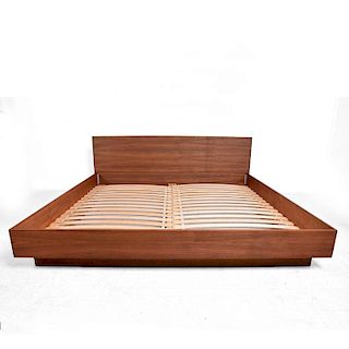 Custom Walnut Bed Made in California by Pablo Romo