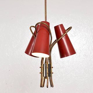 Mid-Century Modern French Chandelier In the Style of Pierre Guariche
