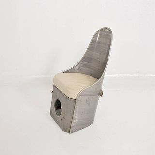 Industrial Mid-Century Modern Aluminum Airplane Chair