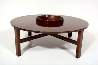 Rare Mid Century Modern Edmond Spence Round Coffee Table