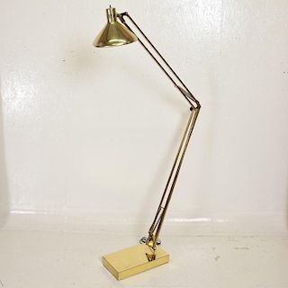 Mid-Century Modern Vintage Floor Drafting Architect Lamp by Luxo in Brass