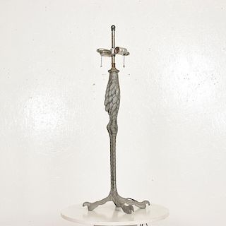 Rare Hollywood Regency Ostrich Eagle Leg Table Lamp