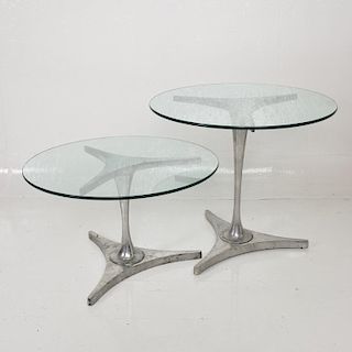Midcentury Modern Set of Aluminum Nesting Tables