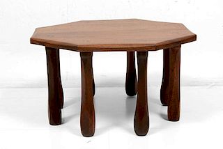 Octagon Solid Mahogany Side Table