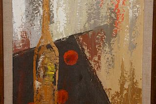 Jacques Guyot Oil Canvas Abstract Modernist