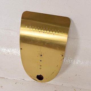 Mid-Century Modern Brass Shield Sconce after Gio Ponti