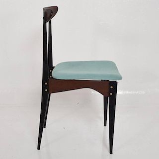 Mid-Century Modern Italian Side Chair in The Style of Gio Ponti