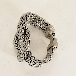 Art Deco Period Sculptural Aluminium Braided Bracelet