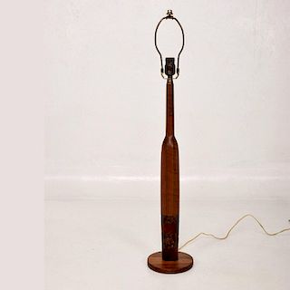 Danish Modern Teak and Cork Table Lamp