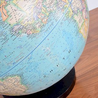 Vintage Modernist World Globe by National Geographic