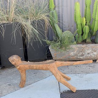 Organic Animal Wood Sculpture, Side Table Stool