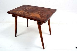Mid Century Modern Antique Solid Rosewood  Side Table