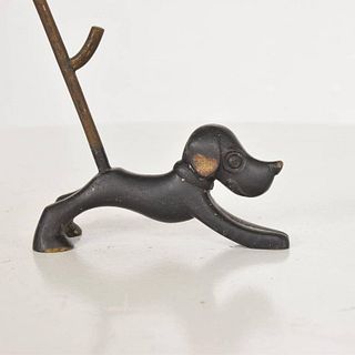 Austrian Bronze Dog Ring Holder Paperweight by Richard Rohac, 1940s