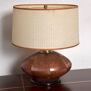 Mid-Century Modern Table Lamp in Copper and Brass