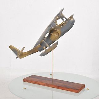 Vintage Wood Airplane Sculpture Wwii