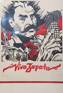 Viva Zapata Xilografia