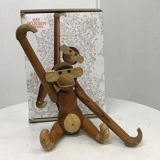 Teak and Ebony Articulated Monkey by Kay Bojensen