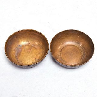 Pair of Art Deco Brass Bowls