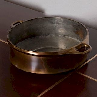 Early Dansk Pot Bowl with Bronze Finish Midcentury Danish Modern