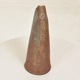 Antique Decorative Cow Bell, Metal and Wood