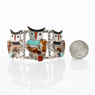 BLAKE LESANSEE STERLING TURQUOISE MOTHER OF PEARL CUFF