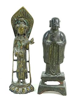 (2) Two Vintage Chinese Bronze Sculpture