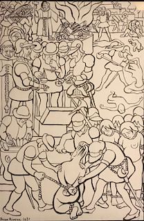 Lithograph, Los abusos de los conquistadores, by Diego