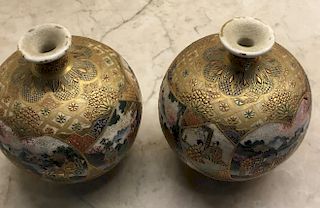 Pair of Satsuma Vases, Japan, Meiji Period (1868-1912)