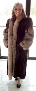 Vintage Ladies Mink And Fox Winter Coat