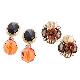 Two Pairs of Designer Fashion Earrings