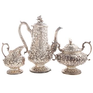 S. Kirk & Sons Coin Silver 3-pc Coffee Service