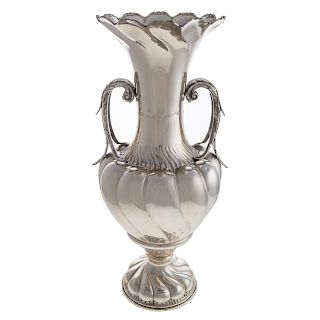 Large Italian Silver Vase