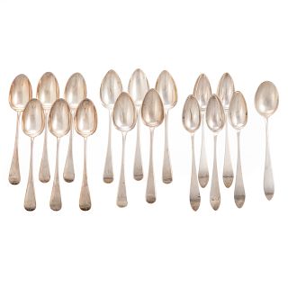 Set of 5 George IV Silver Coffee Spoons
