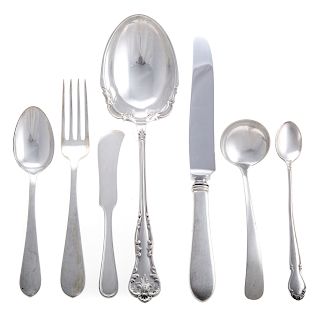 A Collection of Sterling Silver Flatware