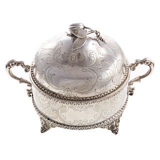 Attractive American Coin Silver Covered Dish