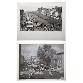 A. Aubrey Bodine. Two Balto. Market Themed Photos