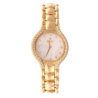 A Ladies Ebel Watch with Diamonds in 18K Gold