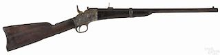 Remington Rolling Block saddle ring carbine, .50 caliber, with a 22'' round barrel.